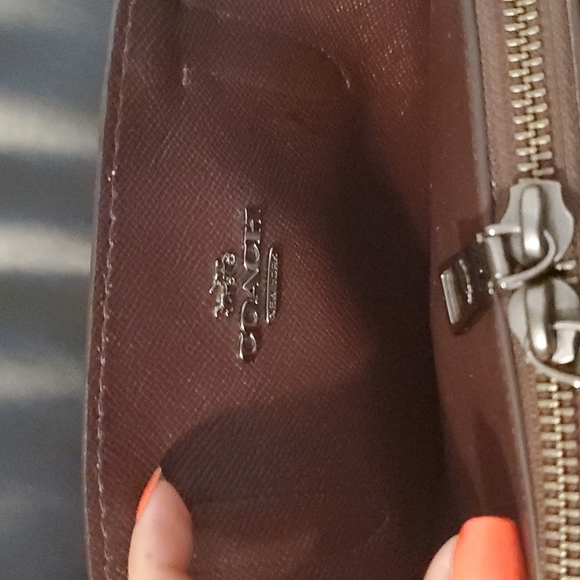 COACH's Quinn satchel polished pebble leather double handles and optional strap. - Picture 4 of 5